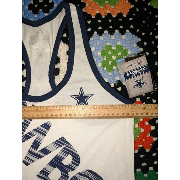 Dallas Cowboys Ladies Dri Fit Touchdown White Tank Top Women's Small NWT - Picture 3 of 5